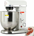 ByBoDi robot pâtissier, 5 L, 7 L, 10 L, Blanc, Professionnel, Crochet pétrisseur, Fouet et Batteur, idéal pour la Pizza