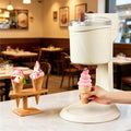 Dexinhdh sorbetière, 24 x 27 x 42,5 cm (9,45 x 10,63 x 16,73 po), 1 L, Blanc cassé, Machine À Glace, Professionnelle Pour Glaces À L'italienne