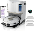 Shark robot aspirateur, Blanc, Navigation 3D LiDAR, Wi-FI/App, 3 tampons Anti-microbiens, 1 Cartouche Anti-odeurs et 2 brosses
