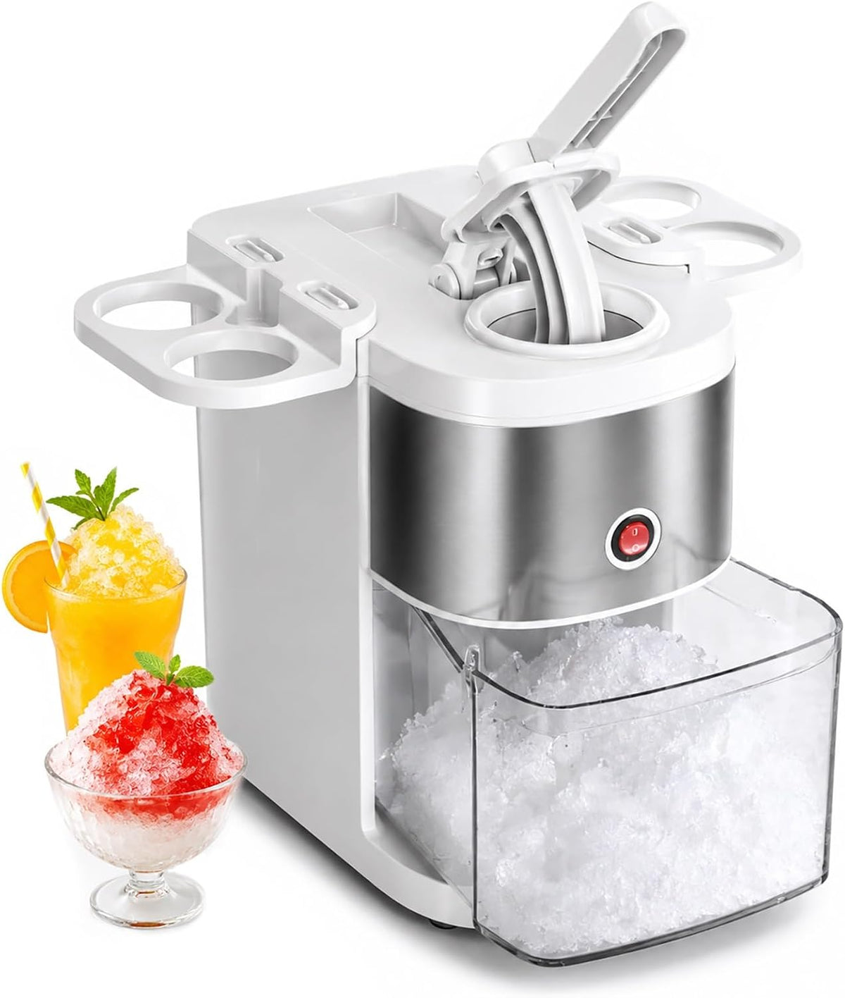 broyeur, 200 W, 220-240 V, 2,5 L, 80 kg, 200 W, Argenté, à Glace électrique Commercial, /h pour Le broyage la Glace