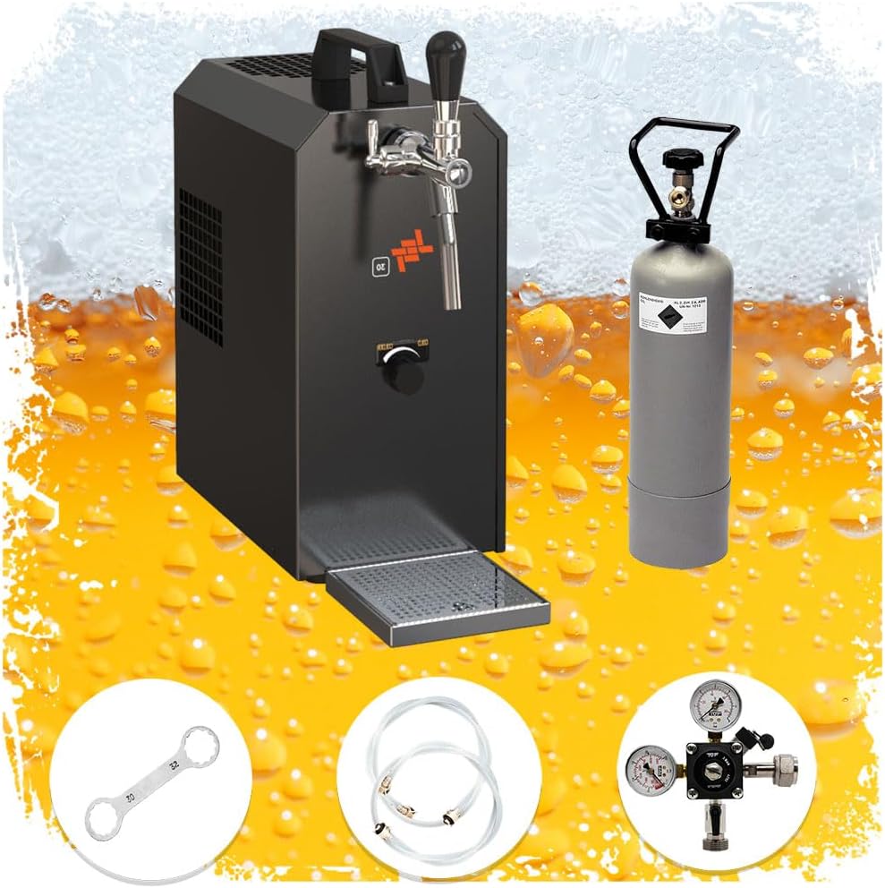ich-zapfe.de Tireuses à bières, 35 litres, Noir, ich-zapfe Ensemble Complet Tireuse a Biere - Jet 30 Machine a Biere