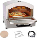 YXYLJOZ four à pizza, 30 cm, Argenté, à gaz dextérieur avec thermomètre intégré, portable au propane cuisine extérieure