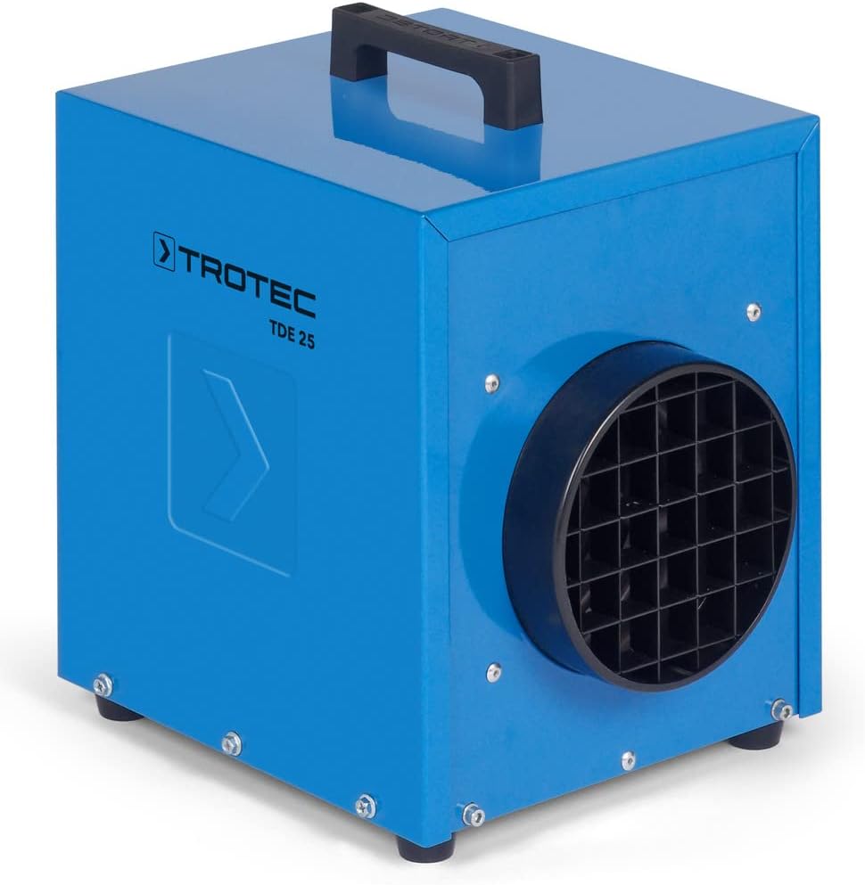 TROTEC Radiateurs, 3 kW, Blanc, Chauffage de chantier électrique TDE 25 - appareil de chauffage, Chauffage de chantier