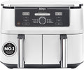 NINJA friteuse à air chaud, 9,5 L, Blanc, Foodi MAX Dual Zone Air Fryer, 2 Tiroirs, 6-en-1 AF400EUWH, Sans Huile