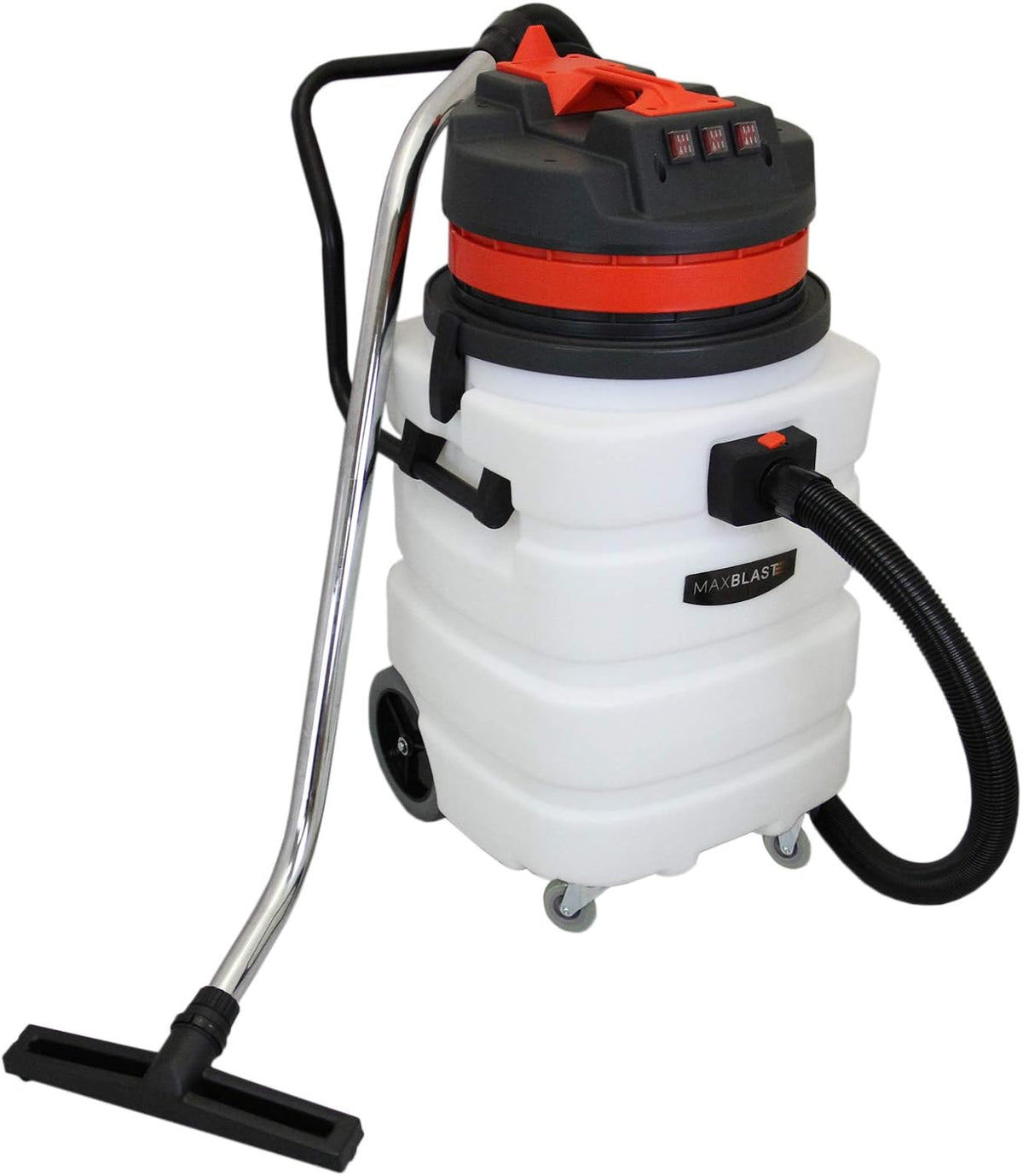 MAXBLAST aspirateur eau et poussière, 90 Litres, 3000 W, 82D, 90 L, Noir, Aspirateur Industriel, Accessoires pour aspiration Sèche ou Humide