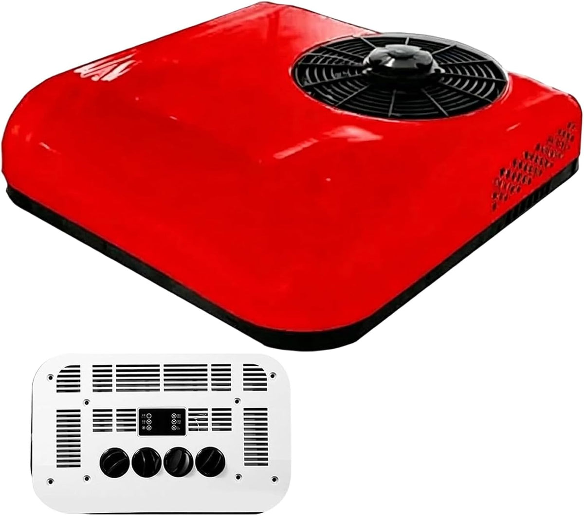 ZhlCrioxenic Climatiseurs, 850 W, 24 V/12 V, 20 dB, 12v, 24v, Blanc/Rouge, Climatiseur De Toit / pour Camping-Cars
