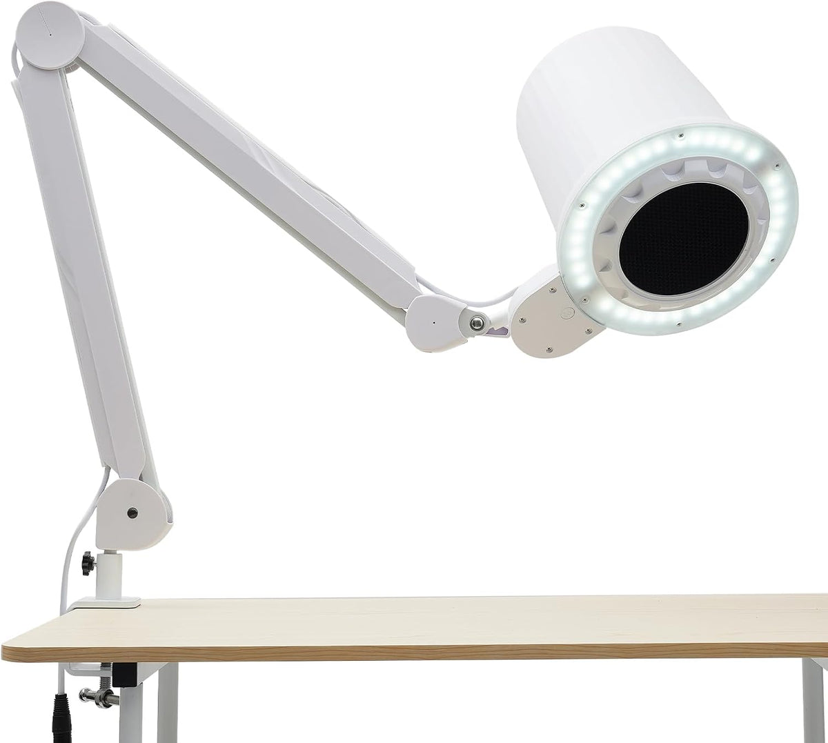 ZENGRICE Séchoirs à ongles, 110 V ~ 250 V, 50/60 Hz, argenté Blanc, Aspirateur Poussière Ongles Professionnel