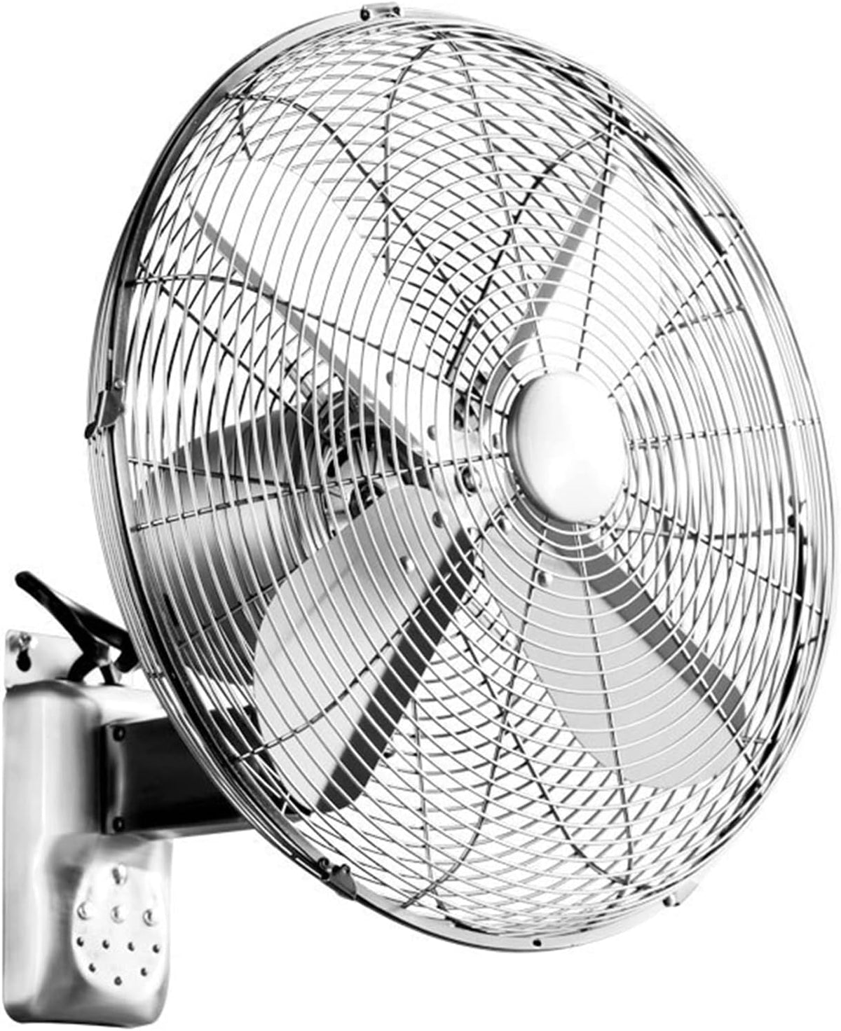 SFNIOKFG Ventilateurs muraux, Blanc, Ventilateur Mural télécommandé, 3 Vitesses, Ventilateur Industriel oscillant réglable