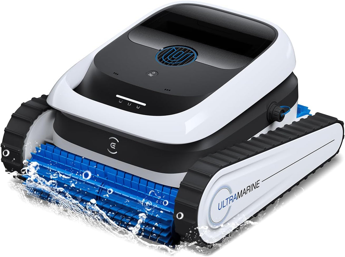 ECOVACS Systèmes de nettoyage automatique, 180 m, 300 L, Blanc, Ultramarine P1 Robot Piscine Nettoyage Fond et parois