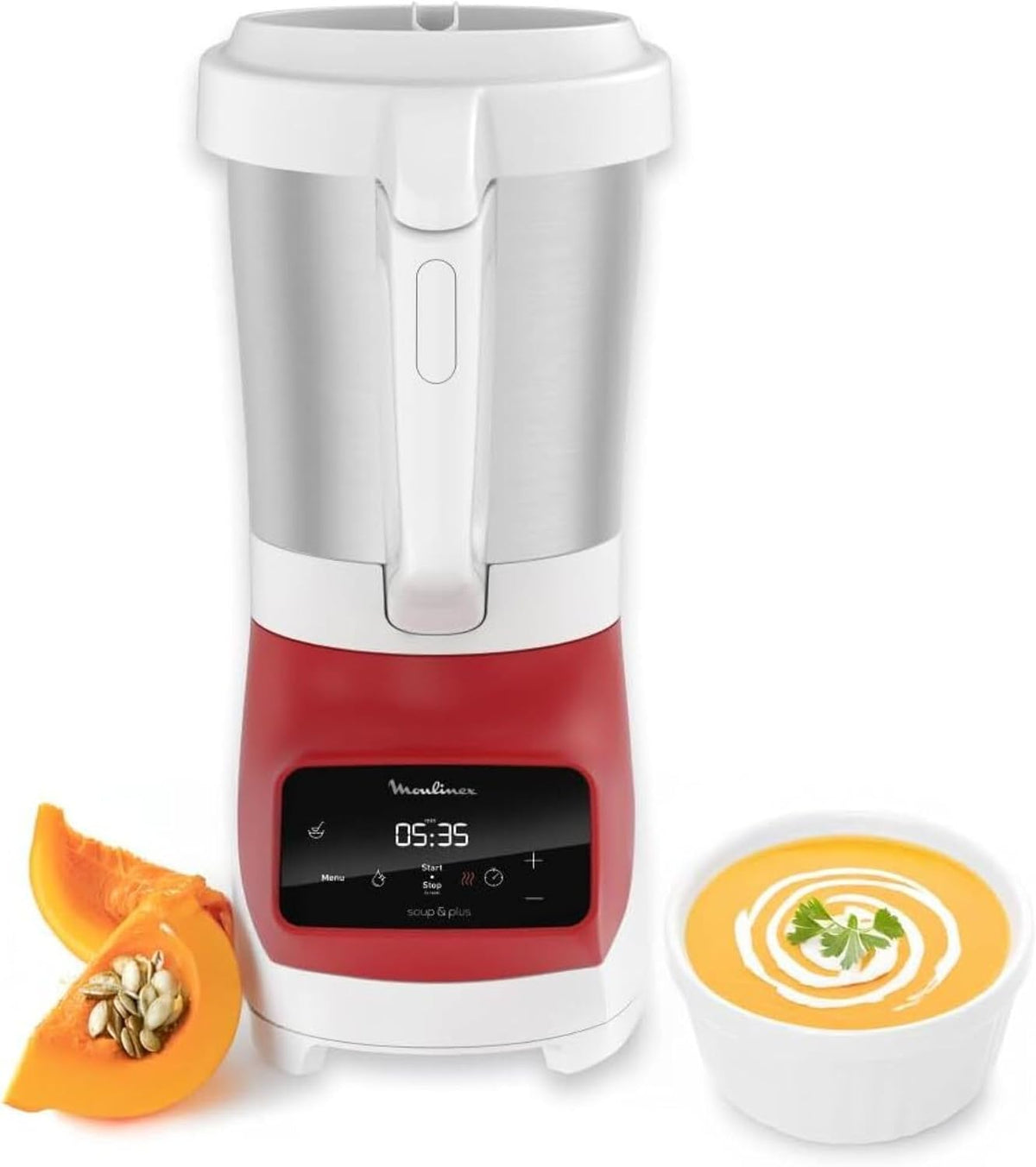 Moulinex blender, 2 L, Argenté, - mixeur Soup Plus - Mixe des smoothies - Bol - Inox