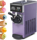 LMYYDES sorbetière, ZB-BQL28/ZB-BQL68, 20 x 40 x 51 cm/20 x 50 x 59 cm, 2,5 L, 3,5 L, 450 W, Acier inoxydable, Violet, Professionnelle pour la Maison