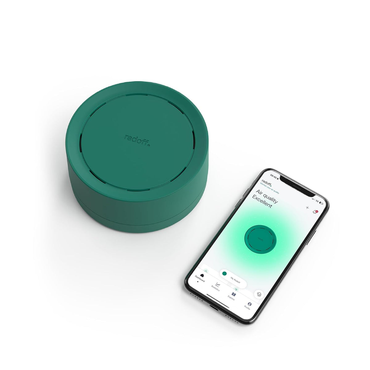 radoff Détecteurs de gaz et de CO, Noir, Now: mesure CO2, température et humidité - Wi-Fi