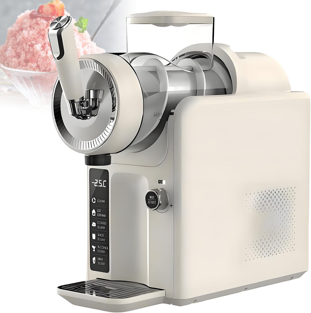 UORDBY sorbetière, 1,8 l, Beige, Machine à granité sans glaçons de pour la Maison, Machine à Boissons Automatique