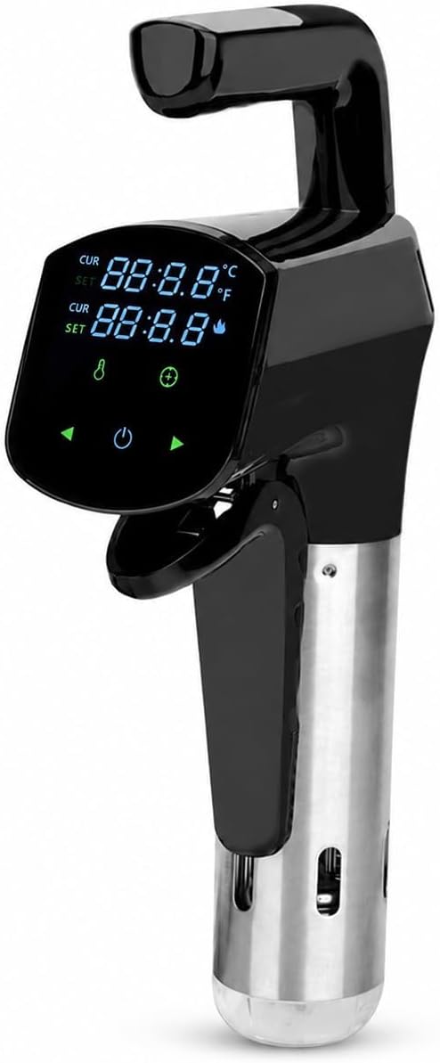 Cuiseur Bains-marie sous vide, 1800 W, Noir, sous vide, bain d'eau de précision WiFi avec écran LCD, contrôle de la température 25-95 °C pour steak