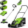 Greenworks Tools tondeuse à gazon, 40 V, 35 cm, 2x 2, Noir