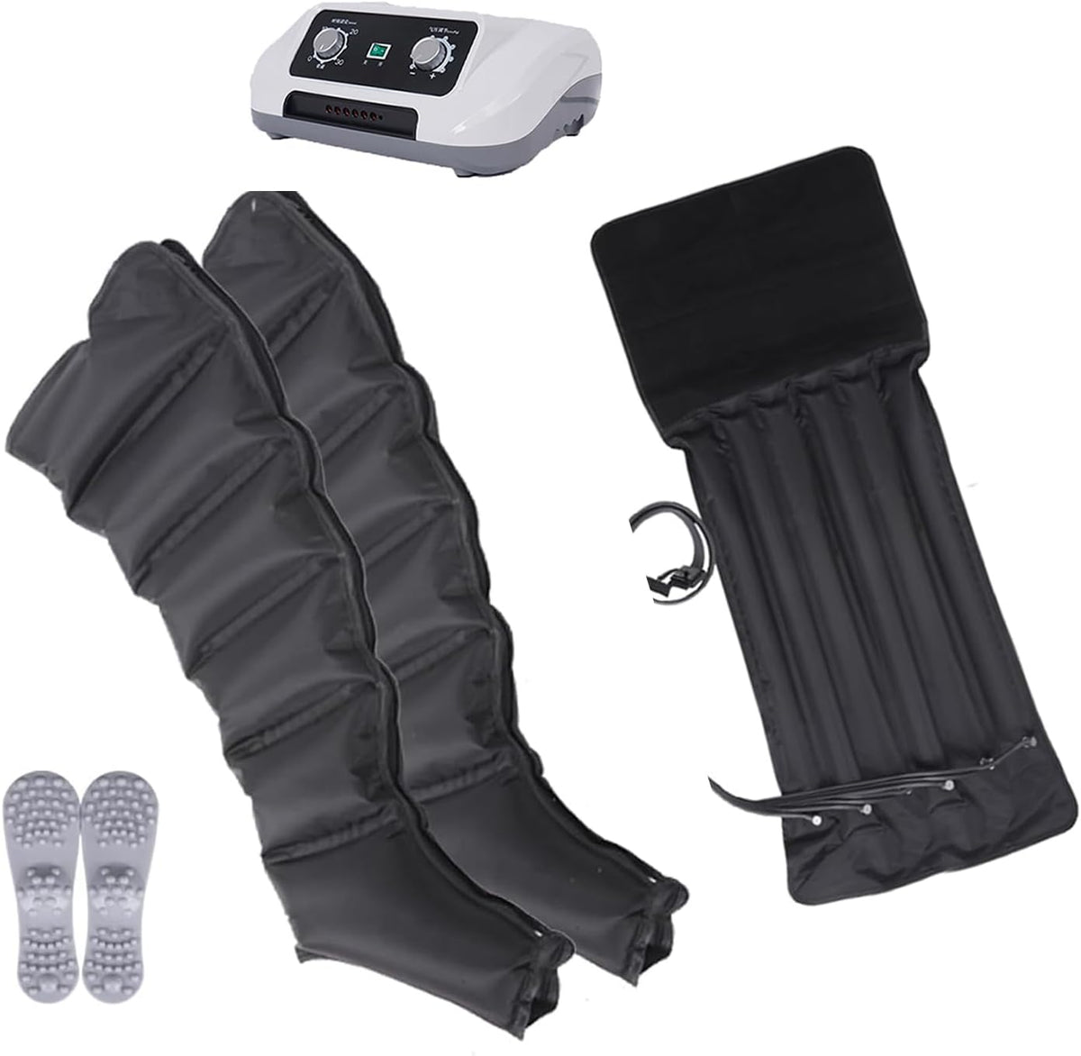 JIMINHUIXIN appareil de massage, Noir, Masseur Électrique Compression d'air Bottes Pressothérapie, Botte Pressothérapie Lymphatique