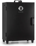 KLARSTEIN fumoir, Noir/Argenté/Gris, Flintstone - Armoire à fumer, Black Stainless Steel, 1600 watts, Thermostat réglable