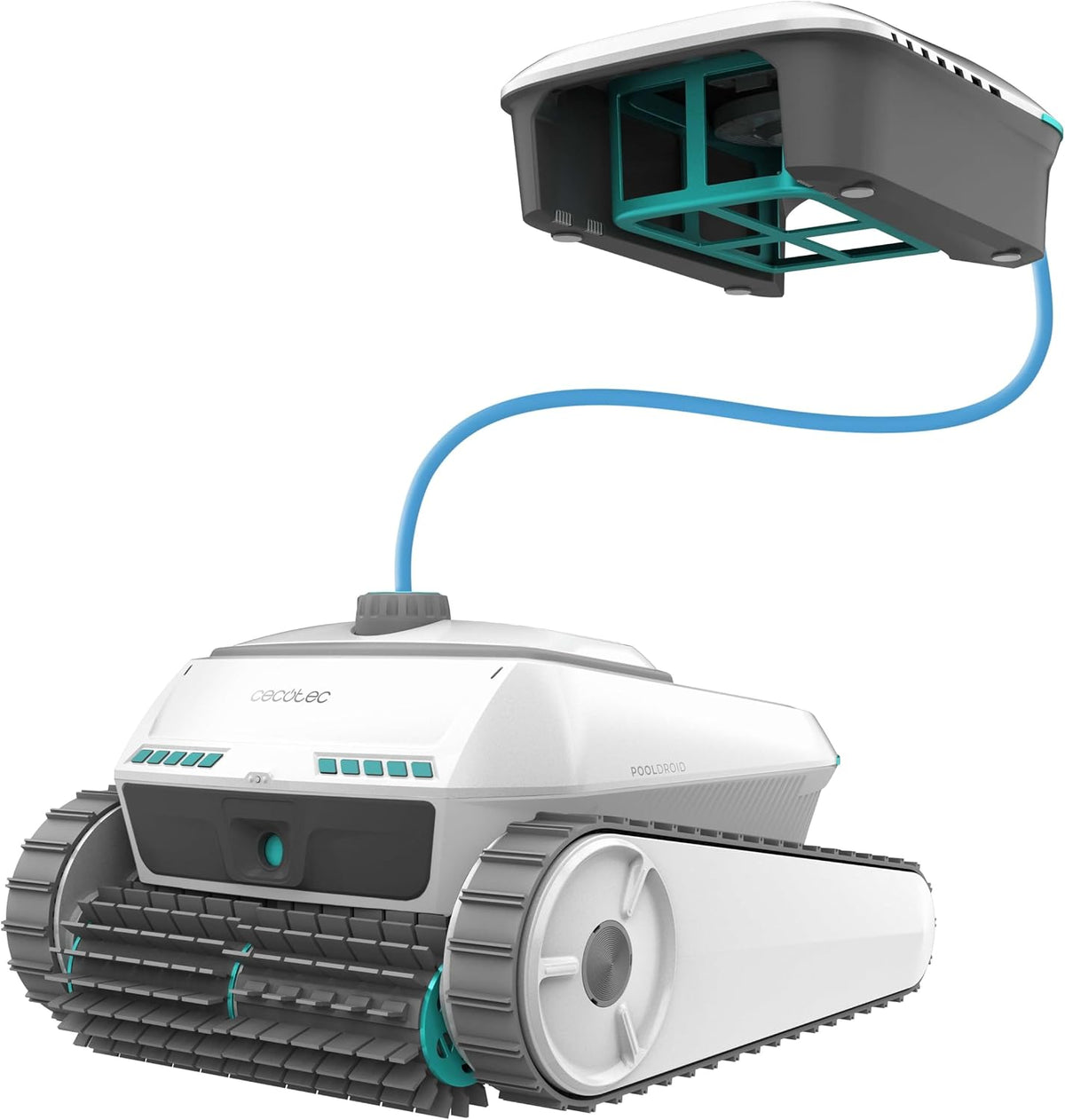 Cecotec Produits nettoyants, 300 m, 4 L, Noir, Robot nettoyeur de piscine pour fonds, nettoyage ordonné, autonomie 180 min