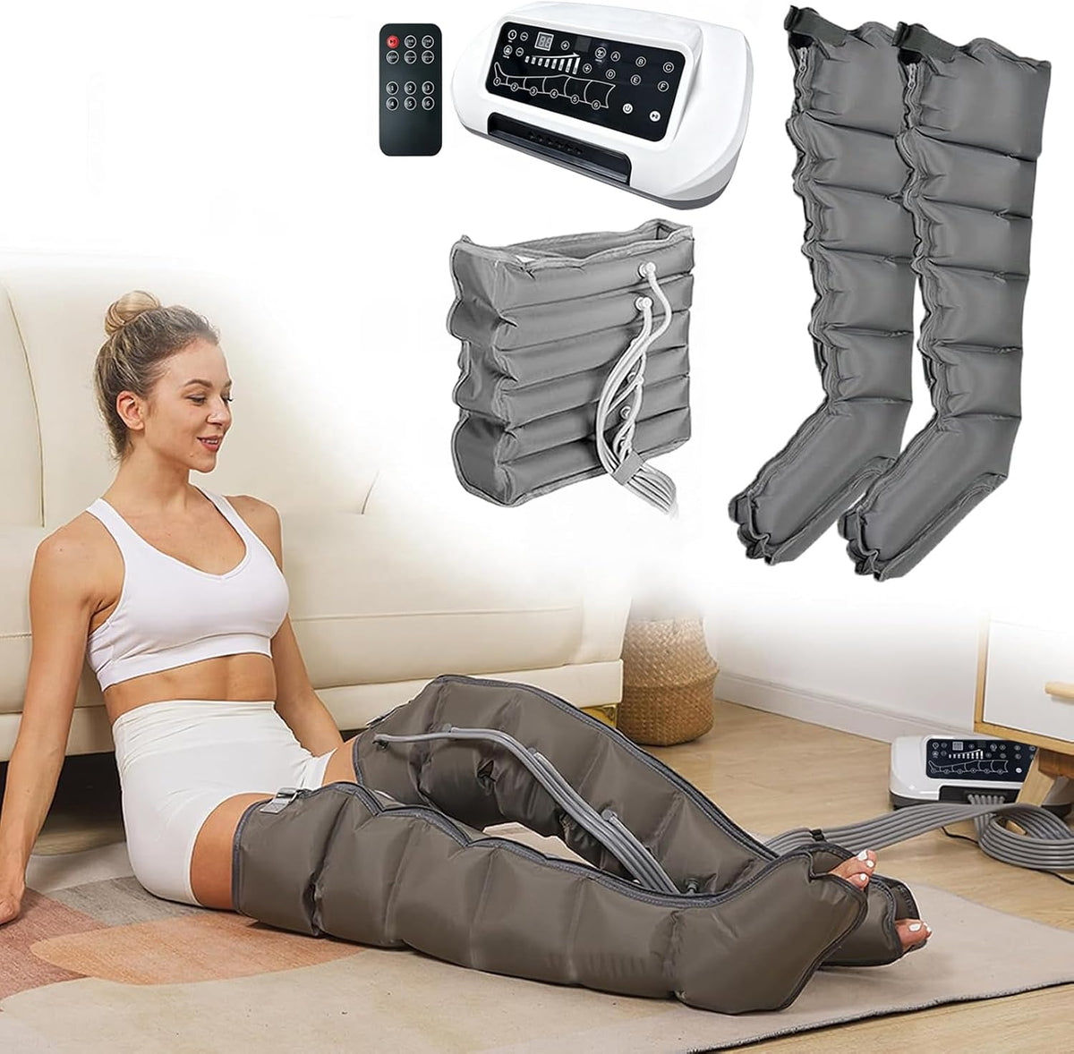 vanenferse appareil de massage des pieds, Noir, Bottes Pressothérapie Jambes Et Ventre Et Bras