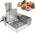 KAIKAFEI Machines à donuts, 2000 W, 110 V / 230 V, 2000 W, 110 V, Acier Inoxydable 304 Durable, Gris, Machine à Donuts Haute Efficacité 4 Rangs
