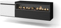 Skraut Home cheminée électrique, 102 cm de large, 21 cm de haut., 34w., 150x45x35 cm, Blanc/Noir, Meuble TV