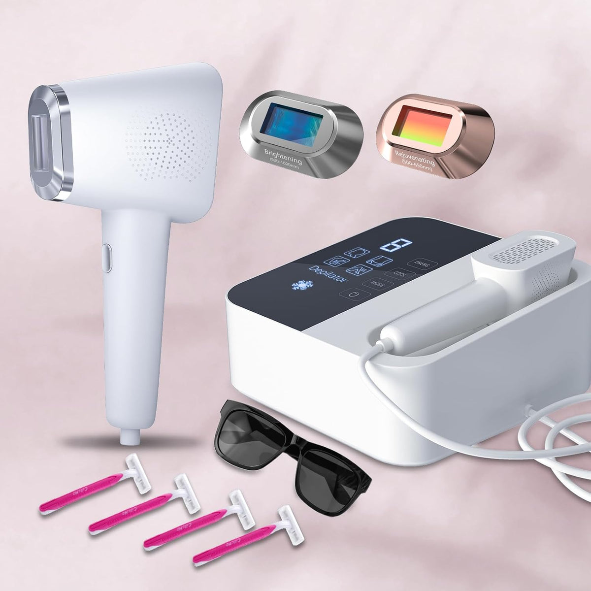 XFK Épilation laser, Noir, 3 en 1 pour Femmes et Hommes