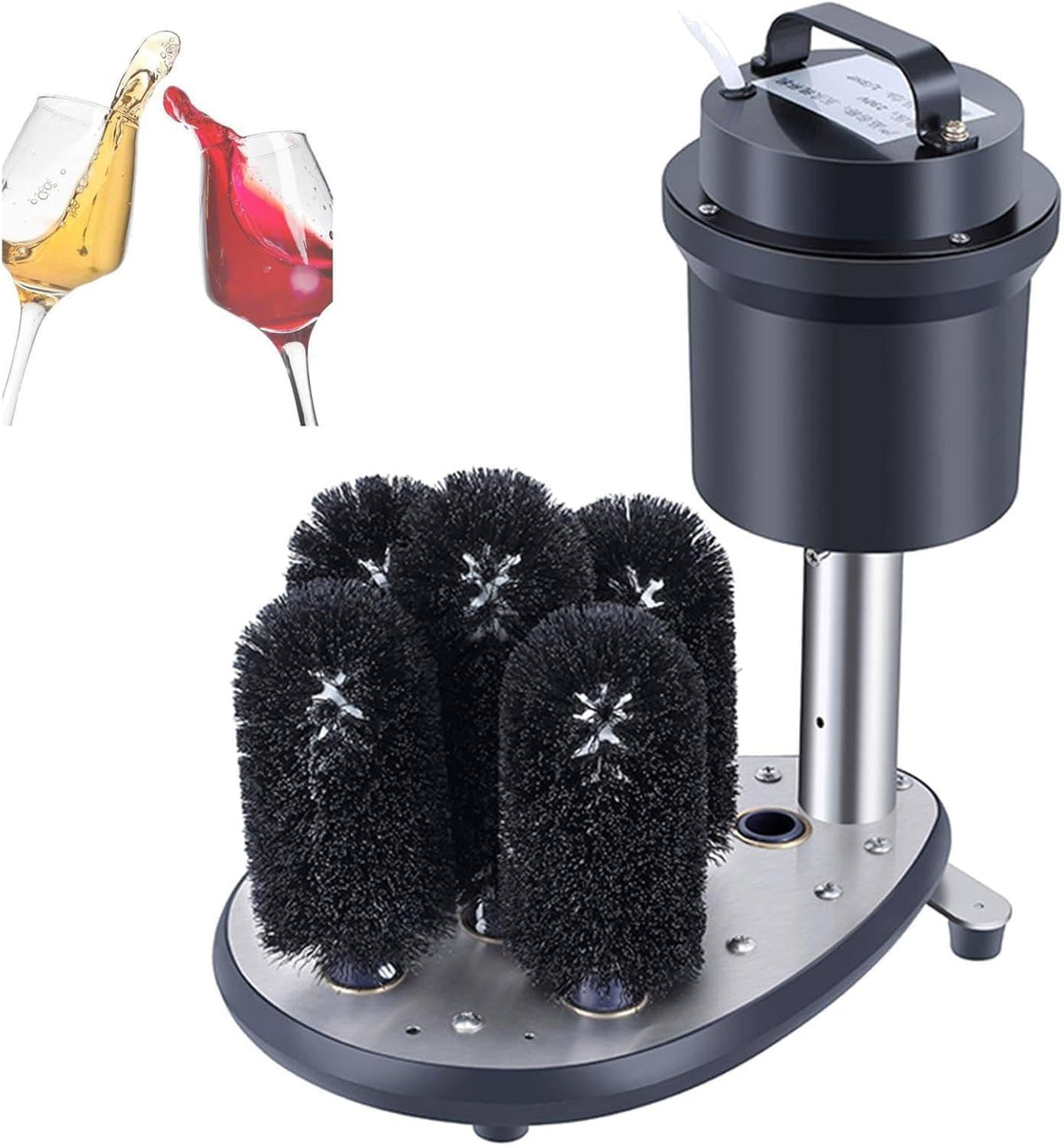 Machine lave-linge, 43 x 30,5 x 20 cm., acier inoxydable., Blanc, à laver pour verres à vin, 800 tasses par heure