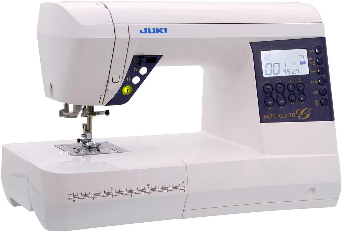 JUKI machine à coudre, 44,5 x 22,3 x 29,2 cm, Blanc, HZL-G220 Electronique avec Coupe-Fil Automatique Métal/PVC