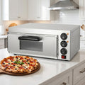 Four four à pizza, 58 x 52 x 28 cm, 2000 W, 220 V, Acier inoxydable, Argenté