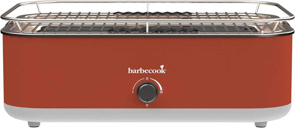 Barbecook Grills électriques d'extérieur, 42,5x33x16,5 cm, Rouge, E-Carlo gril de table électrique, grille camping