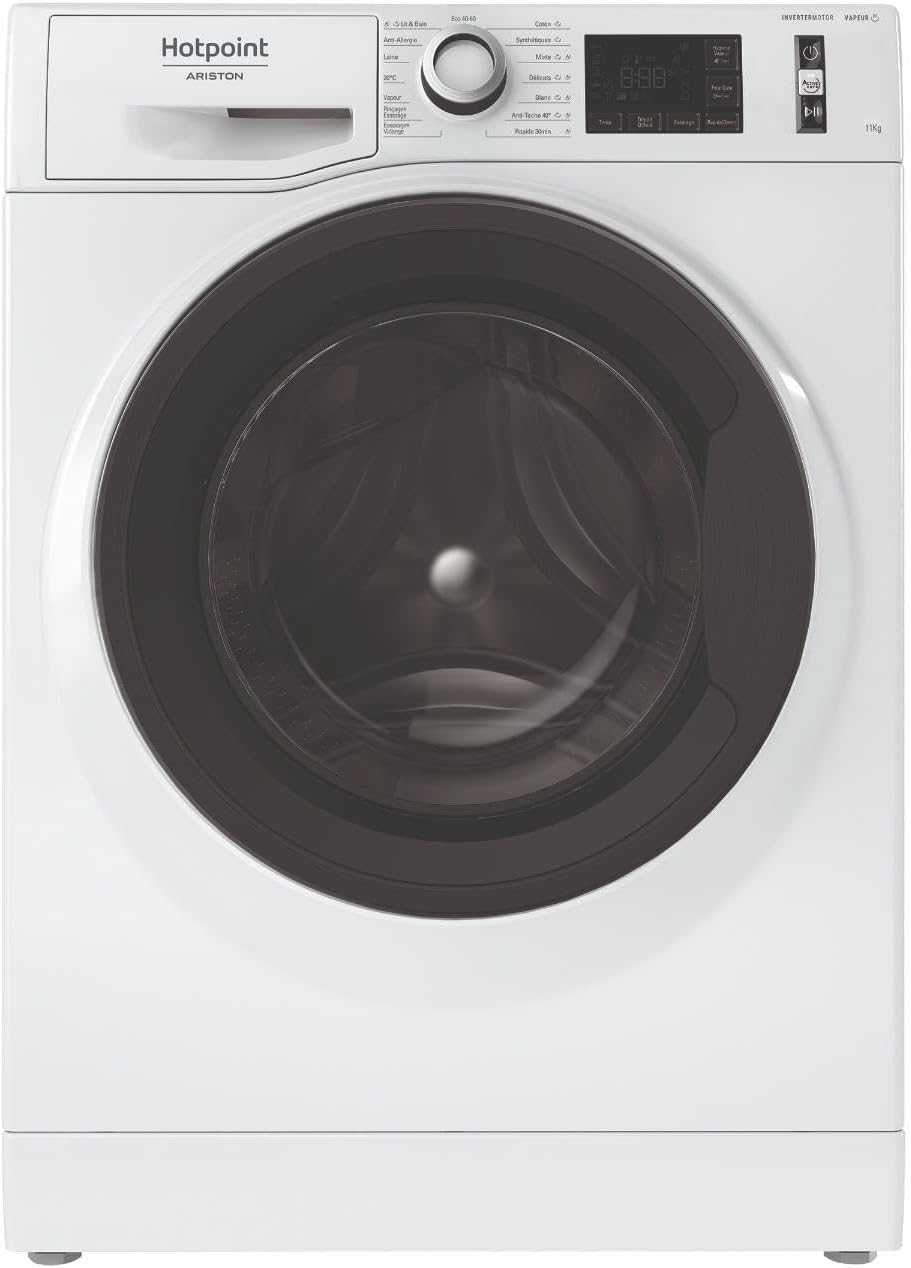 Hotpoint lave-linge, 11 kg, 1400 tr/min, Blanc, - NWB11489WMVAFR Hublot Pose Libre - Capacité - Chargement Frontal