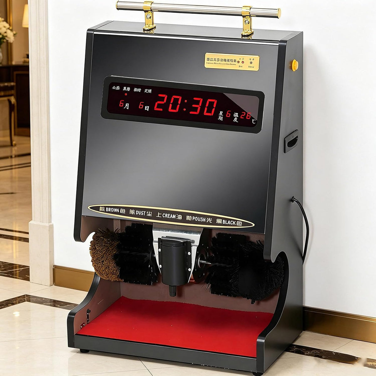 Beachtiful polisseuse, Calendrier perpétuel, 85 × 50 × 30 cm, 100 W, 110 V/220 V, 1200 TR/Min, Acier inoxydable, Jaune, Noir