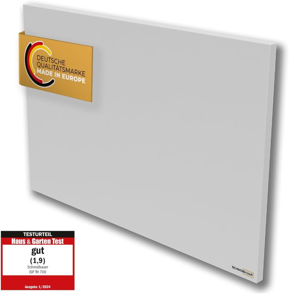 Schmidbauer Radiateurs électriques, 700 W, Noir, ® Chauffage infrarouge, accessoires de montage, support mural/de plafond