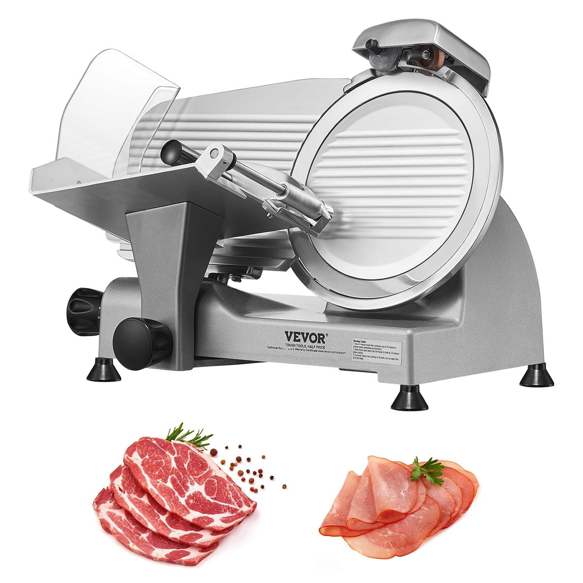 VEVOR trancheuse électrique, 340 W, 340 W, 250 mm, 360 tr/min, Argenté