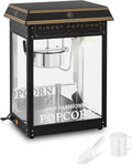 Royal Catering Appareils à popcorn, 500 W, 5 kg, Noir, Machine À Popcorn Professionnelle (1, 220-270 °C, Éclairage) Rétro & Or