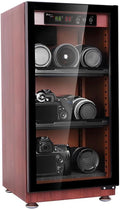 armoire SZTVECFW, 30 L, 50 L, 50l, porte en verre trempé, marron, Sèche Électronique À Commande Numérique avec Rétroéclairage