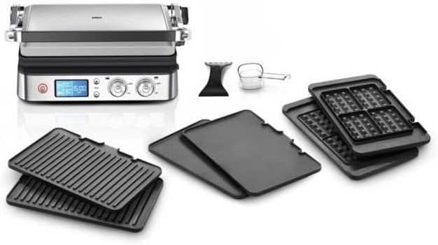 Braun Grills électriques, 2000 W, Marron/Noir/Argenté, MultiGrill 9 CG 9047, Appareil Panini Électrique avec Plaques de Grillage