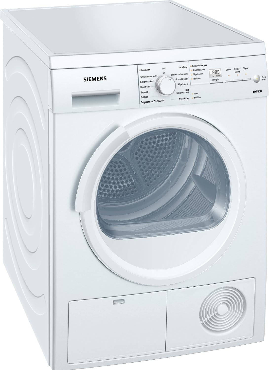 SIEMENS Sèche-linges à condensation, 7 kg, Blanc, WT46E305 Sèche-linge à condensation, système de tambour softDry